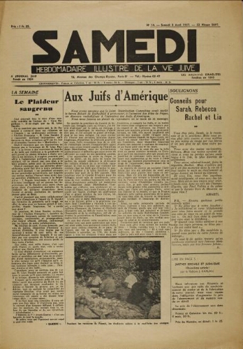 Samedi N°14 ( 03 avril 1937 )