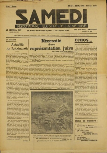 Samedi N°22 ( 30 mai 1936 )