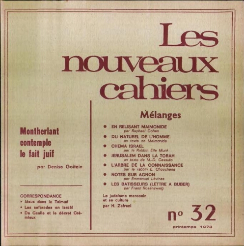 Les Nouveaux Cahiers N°032 (Printemps  1973)