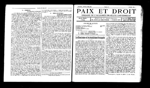 Paix et Droit.  (01/03/1930)