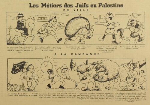 Les métiers des Juifs en Palestine, en ville, à la campagne