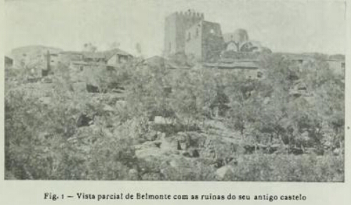 Vista parcial de Belmonte com as ruinas do seu antigo castelo
