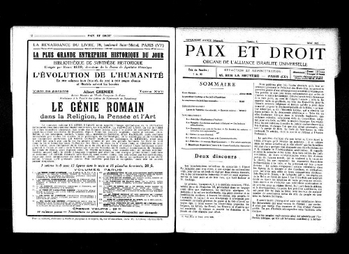 Paix et Droit.  (01/05/1925)